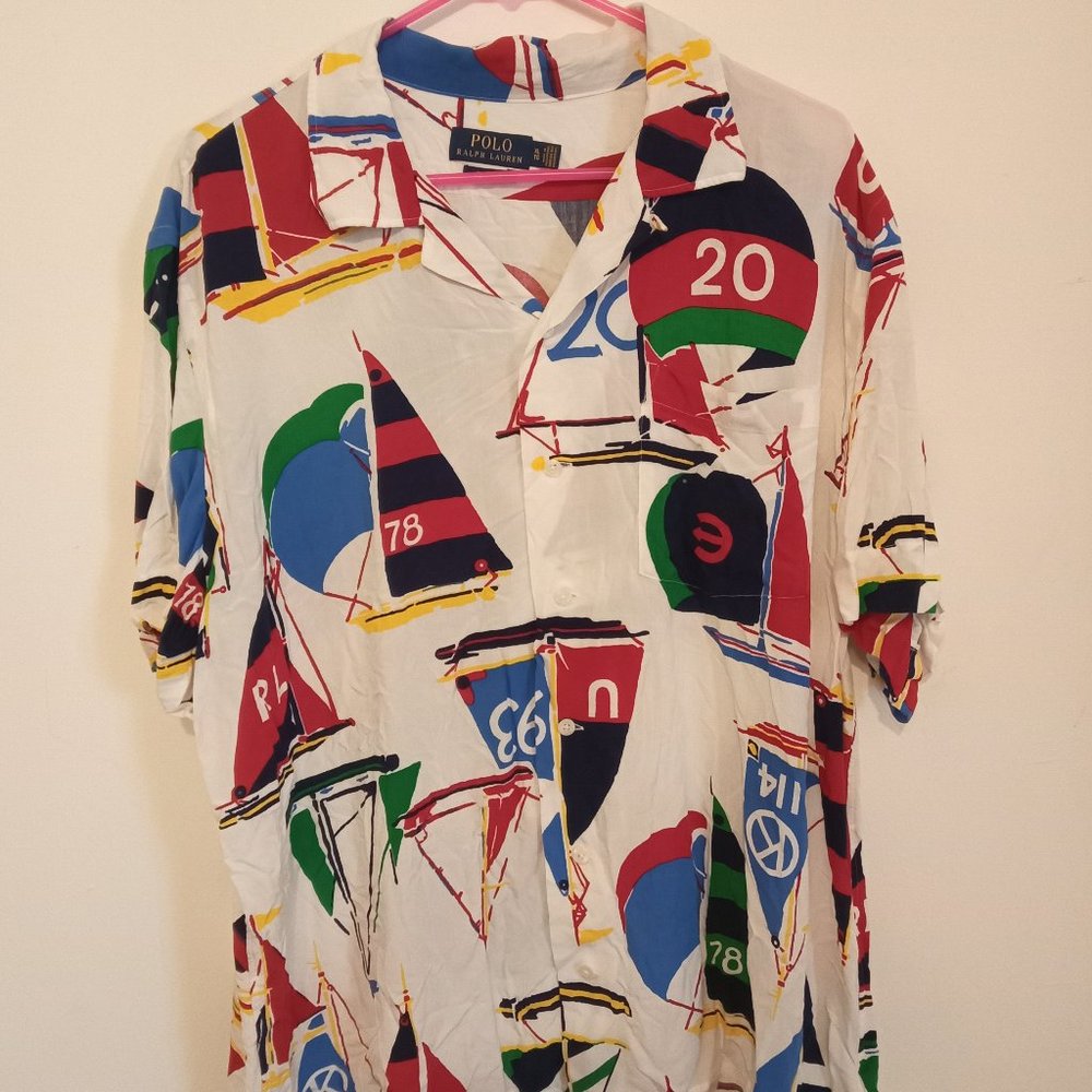 POLO RALPH LAUREN NAUTICAL VACATION SHIRT SAIL